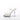 An ankle strap clear high-heeled bikini shoes on a white background