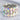 A silver stretch bikini jewelry bracelet adorned with iridescent AB rhinestones in a double teardrop design on a marble surface.