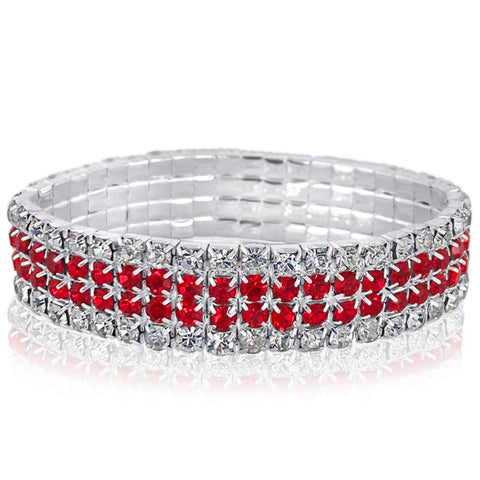 EVA - Red Clear 4 Piece rhinestone Jewelry Set