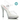 Bikini competition high heels with crystal embellishments on a white background.