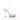 Ankle strap clear high-heeled bikini competition heels shoe on a white background.