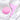 The image shows two silicone funnels in pink and purple colors with a matching storage case, displayed on a reflective surface.