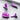 The image shows four silicone funnels in pink and purple colors with a matching storage case, displayed on a reflective surface.