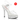 Ankle Strap Clear high-heeled bikini heels shoe with platform and stiletto heel on a white background.