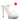 Clear ankle strap high-heeled bikini heels with 'Fabulicious' branding on a white background.