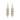 A pair of women's three-tier pave rhinestone bikini jewelry earrings in gold color.