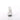White high-heeled strapless bikini heels shoe with clear platform and rhinestone details on a white background.