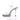 An ankle strap clear high-heeled bikini competition shoes on a white background.