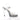An ankle strap clear high-heeled bikini competition shoes on a white background.