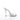 Clear high-heeled sandal and bikini competition heels on a white background.