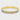 A gold-colored metal bikini jewelry bracelet with two rows of sparkling rhinestones.