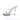 A clear strapless rhinestone-embellished slip-on posing bikini heels with a high heel and platform.