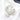 A clear silver rhinestone stretch bikini jewelry ring on a white surface.