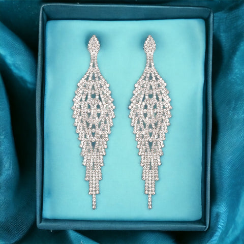Jasmine - clear silver rhinestone 5 piece jewelry set (stardust)