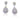 Classy - ab silver pave teardrop earrings