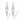 FLORA - clear rhinestone floral dangle earrings-silver