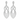 Baby Cindie Clear Rhinestone Drop Earrings | Silver Competition Jewelry