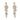 Fancy AB Rhinestone Bubble Drop Earrings-Warm Gold Competition Jewelry