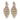 Exquisite - AB & Clear Rhinestone Marquise Drop Earrings – Gold