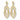 Baby Cindie Clear Rhinestone Drop Earrings | Gold Competition Jewelry