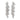 CHARLO - clear rhinestone vine earrings (silver)