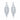 RHODA - clear pave rhinestone dangle earrings (silver)