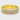 Clear 4 row stretch rhinestone competition jewelry bracelet in gold color against a grey white background.