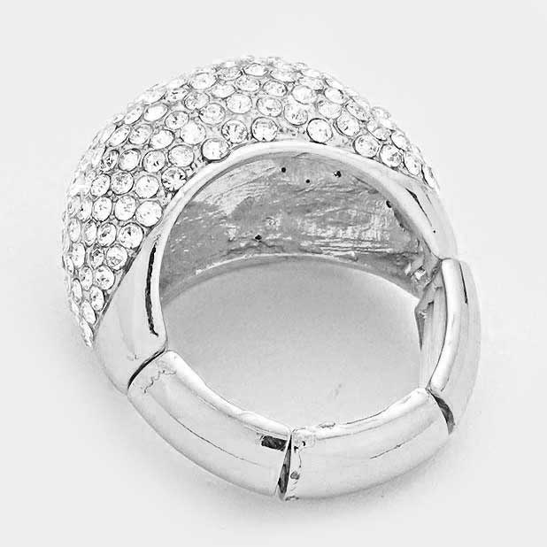 Madison - clear silver 4 piece rhinestone jewelry set
