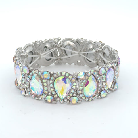 Kyma - ab teardrop crystal rhinestone stretch bracelet