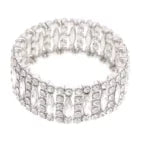 Lark Goddess Set (clear/silver 4 piece crystal rhinestone statement jewelry set)