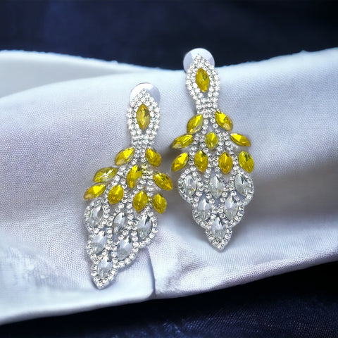 Exquisite - Custom Colored Marquise Rhinestone Earrings